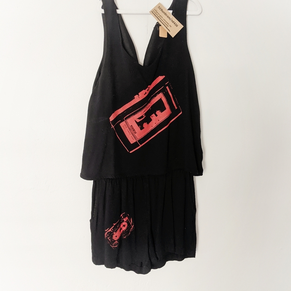 Upcycled Romper Shorts Jumpsuit XXS